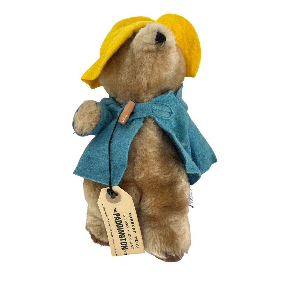 Vintage Eden Toys Paddington Bear Plush Darkest Peru To London England 10"